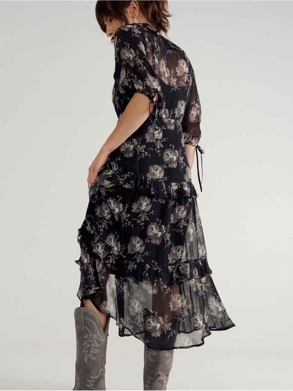Tecovas Women's Elbow-Length Maxi Dress - Picture 4 of 11